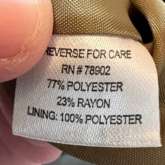 Erin London Womens Size Medium Gold Metallic Crinkle Jacket Art to Wear Textured - Picture 5 of 13